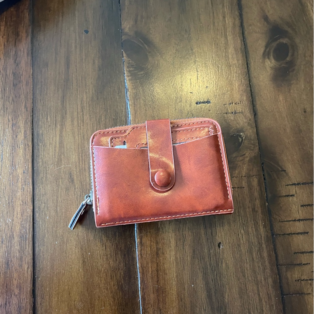 Brown Accordion Card Holder